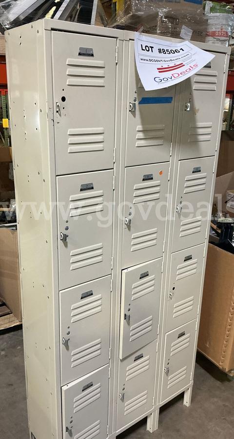 SET OF 12 METAL LOCKERS