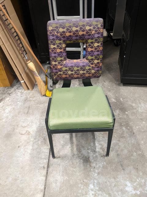 (x23) Chairs (Green Seat / Multi-Color Backrest)