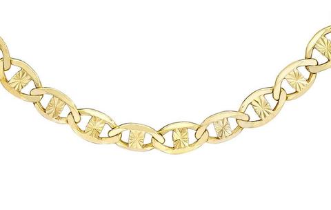 14K Real Gold 18β Diamond Cut Mariner Necklace! 5 grams & 3mm.