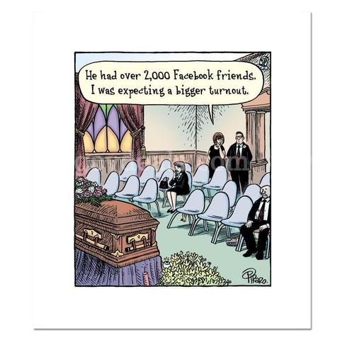 Bizarro, "Facebook Funeral" Limited Edition Fine Art