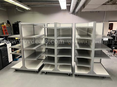 Lot of 3 Shelving on Wheels