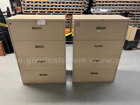 2 Lateral File Cabinets(4 Drawer)