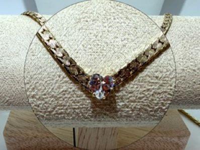 Gorgeous, Cubic Zirconia, Heart Pendant, W/18 Inch, Real 24k Gold Filled, Flex Chain Necklace