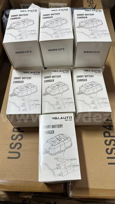 SHIPPING AVAILABLE BRAND NEW Lot of 20 Walauto GAP02, Fully-Automatic Smart Battery Charger, Maintainer 1-Amp(A3-4A)
