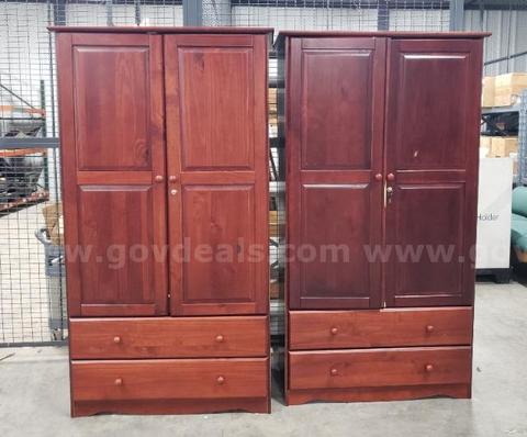 Lot of (2) Wooden Shelving Units, (1) Wood Desk, and (1) Wood Table w/Leaf.