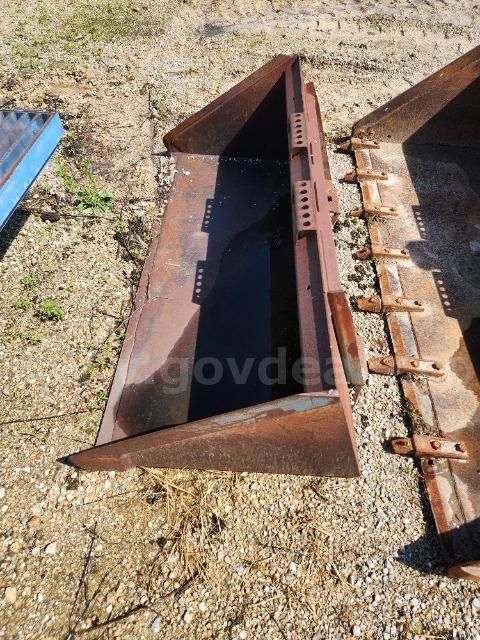 Lot of (1) 5' Skid Steer Bucket and (1) 8' Skid Steer Bucket.