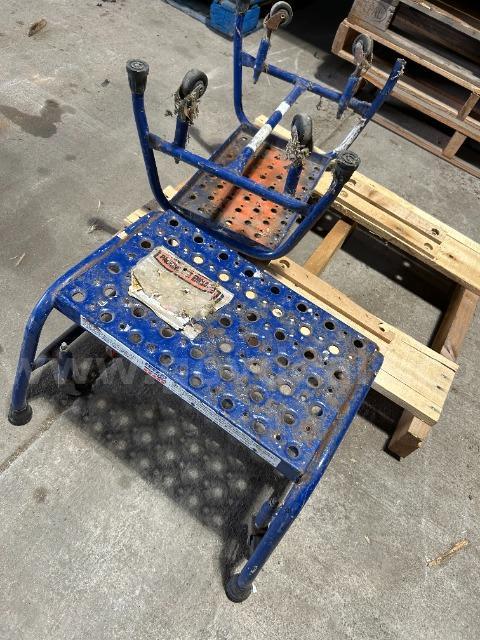 Lot of (2) 1-Step Steel Rolling Ladders.