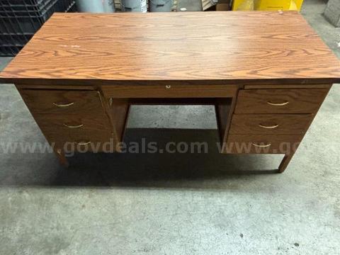 Lot of (1) Wooden Desk.