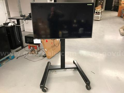 48" Panasonic Display w/Mount on Wheels**Scratches on Screen