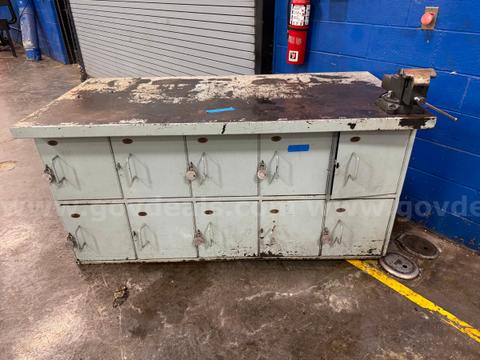 Workbench with lockers underneath #1