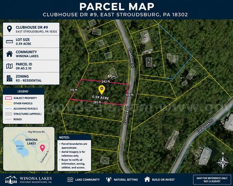 0.59 ACRE POCONO LAND IN WINONA LAKES β EAST STROUDSBURG PA | LAKE COMMUNITY | BUILD OR INVEST