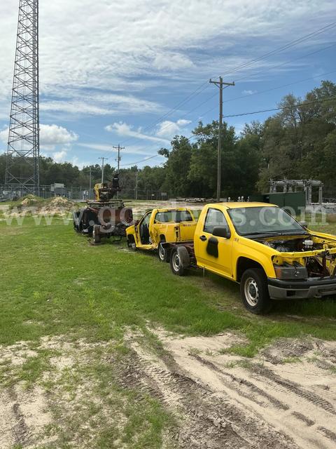 Lot of 3 wrecked / burned trucks / Scrap only