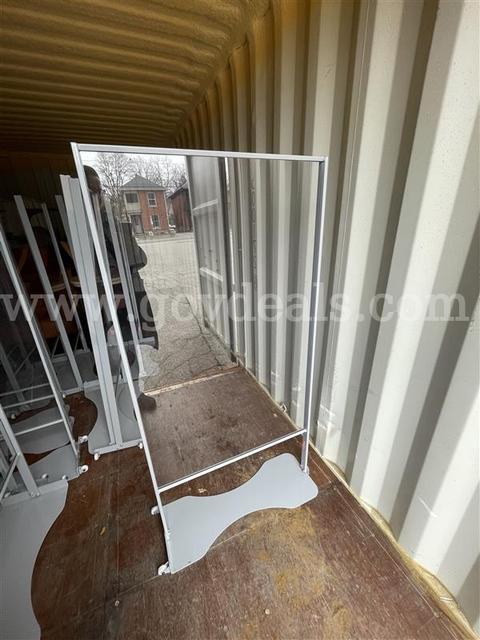 Lot of Mobile Dividers with clear plexiglass on wheels