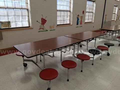 Lot of 5 Cafeteria Folding Tables - SICO Model 1002