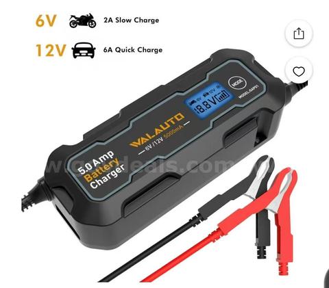SHIPPING AVAILABLE BRAND NEW 10 SET X Walauto GAP01, Fully-Automatic Smart Battery Charger, Maintainer 5-Amp(E-001)