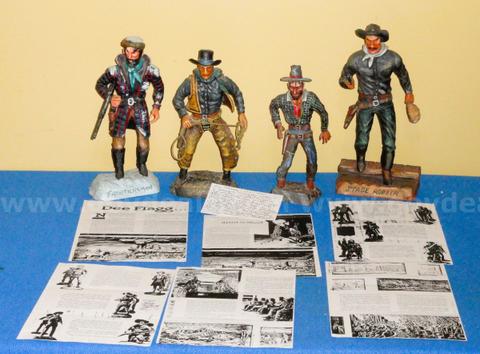 Lot of Four Dee Flagg Wood Carving Figures Displayed at the 1964 World's Fair
