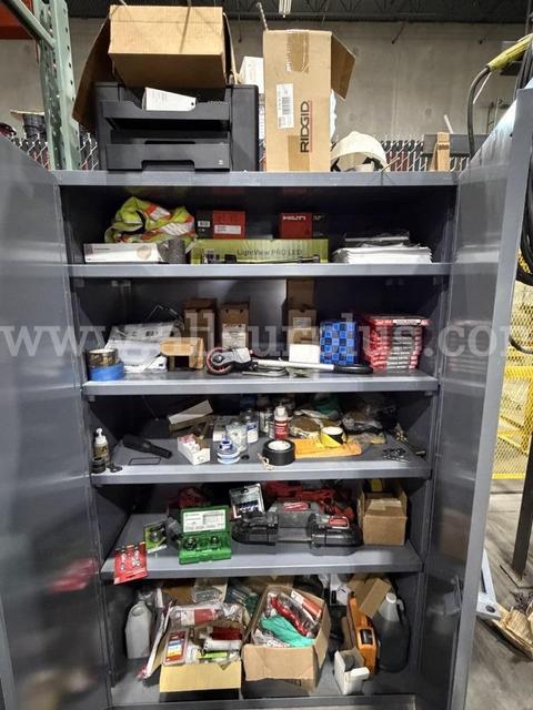 Shop Tools, Supplies, and Misc MRO, Qty 1 Cabinet and Contents