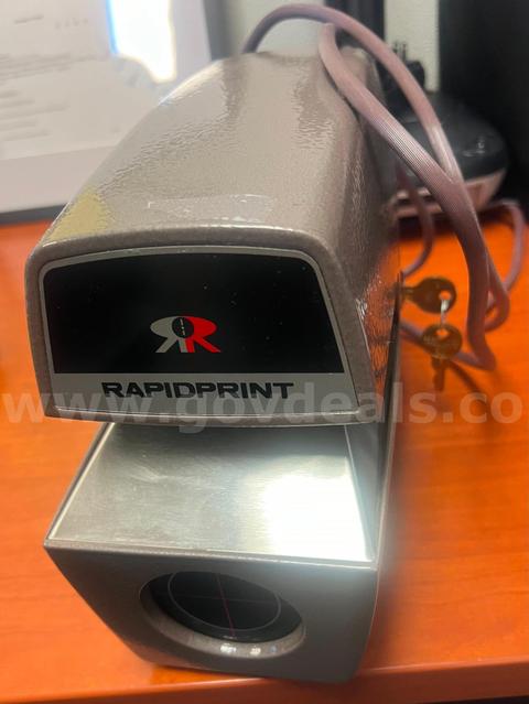 RAPID PRINT TIME DATE STAMP MACHINE W KEYS