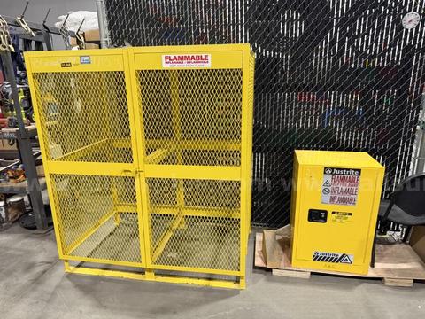 Flammable Liquid and Gas Storage Cabinets, Uline and Justrite, Qty 3