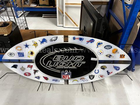 Bud Light NFL Neon Sign w/ Team Logos - NON-OPERATIONAL