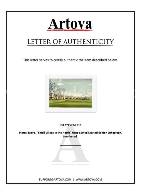 Pierre Bazire, "Small Village in the North" Limited Edition Fine Art