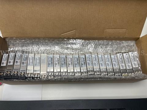 Lot of 108 SFP / SFP+ Network Transceivers – Cisco, HP, Intel – 1Gb, 8Gb FC, 10Gb