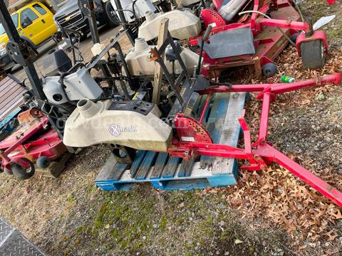 Lot Includes Older Mowing Deck, Two (2) Zero Turn Frames, One (1) Mower - All Scrap & Parts