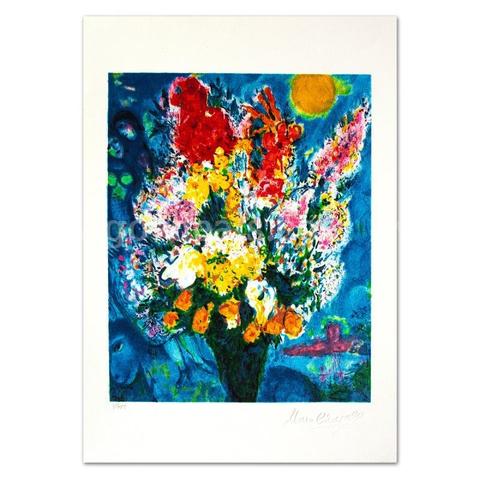 Marc Chagall (1887-1985), "Le Bouquet Illuminant Le Ciel" Limited Edition Fine Art