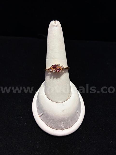 Gorgeous, Size 10, CZ , January Birthstone Ring,  24K Real Gold Filled.