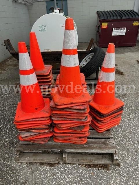 75 used traffic cones