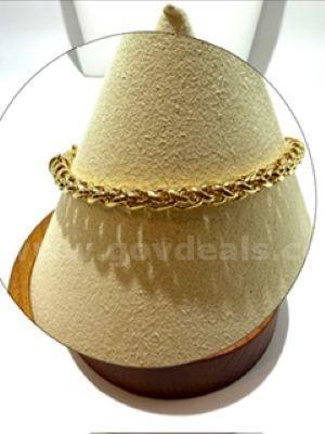 Ladies, 24k Gold Filled, 7 Inch, Byzantine Bracelet