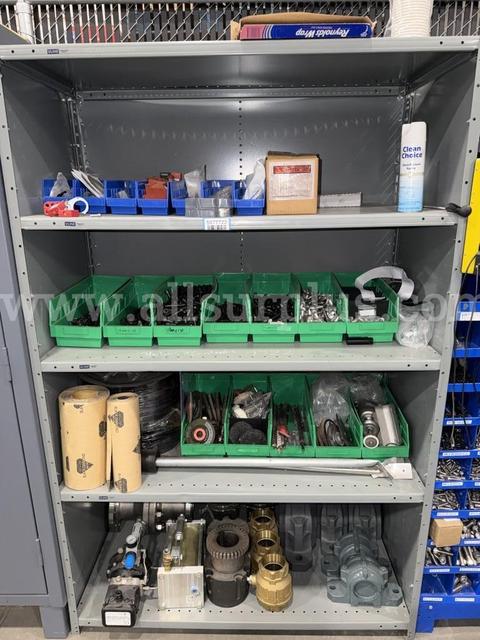 Valves, Bearings, Fasteners and MRO, Qty 1 Shelf and Contents