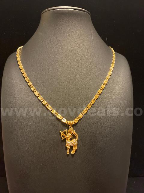 Elegant, Cubic Zirconia Sagittarius Zodiac W/ 22” Necklace, 24K Real Gold Filled.