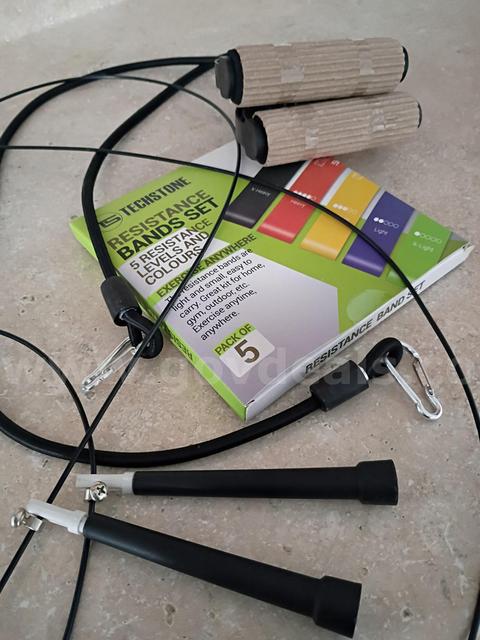 Lot of Resistance Bands, Trainers and Jump Rope