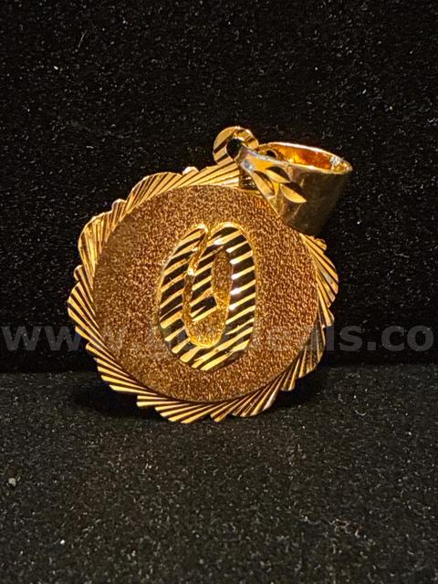 Gorgeous, 1 3/4” Initial Medallion -Letter O, 24K Real Gold Filled.