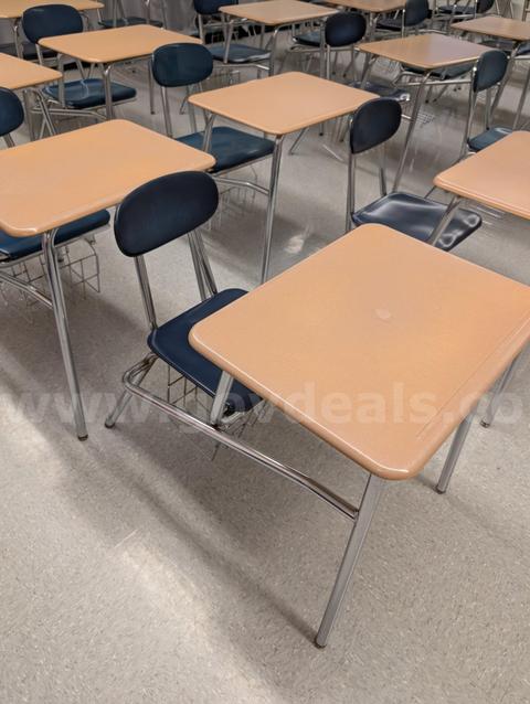 Lot of (102) Blue Desk/Chair Combo