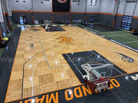 One Full Size Portable Basketball Court Used by the Harlem Globe Trotters