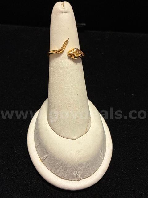 Dainty, Ladies, Adjustable, 18K Gold Filled Dainty Snake Ring.