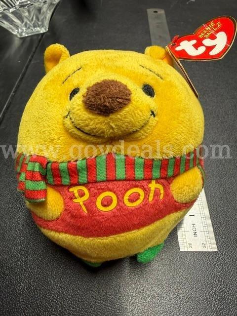 Beanie Ballz, Winnie the Pooh, Plush, Good Condition, 5” Tall