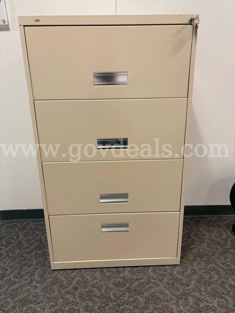 4 drawer locking lateral file cabinet