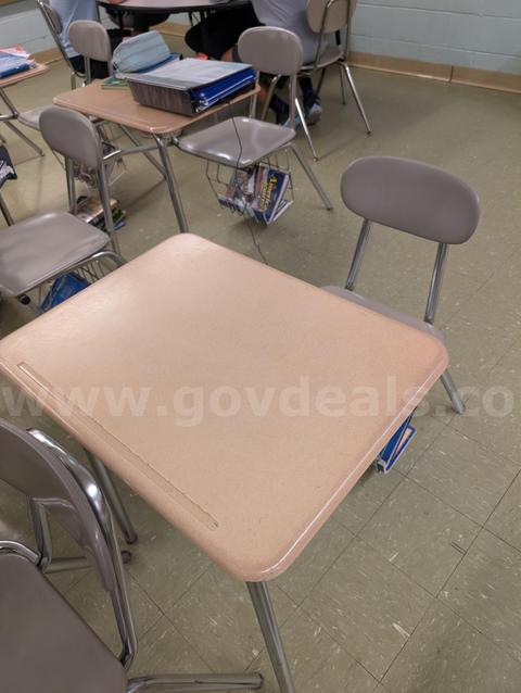 Lot of (38) Gray Desk/Chair Combo