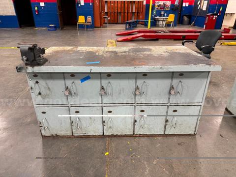 Workbench with lockers underneath #3