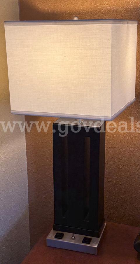 Lot of 144 black nightstand lamps. 29.5" tall
