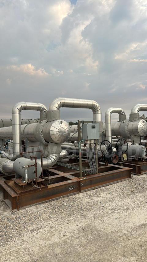 Heat Exchanger, Shell and Tube Hot Oil Economizer Skid, 250psig, 24” x 354”, 205