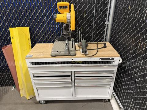 Tool Box, Portable, Yukon, with Contents, Saw and Grinder, Qty 1 Box with Contents
