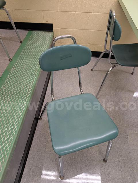 Lot of (15) Green Chairs