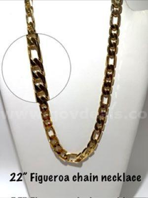 Beautiful, 24k Gold Filled, 22 Inch, Italian Figaro Chain, Heavy Necklace