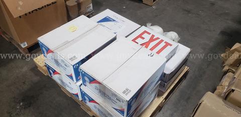 1 Lot Lithonia Lighting Exit and Emergency Fixtures