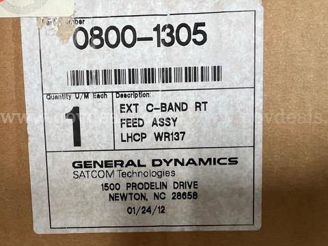 PRODELIN GENERAL DYNAMICS CIRCULAR C BAND 800 MHz TX/RX FEED 0800-1305 *WILL SHIP*