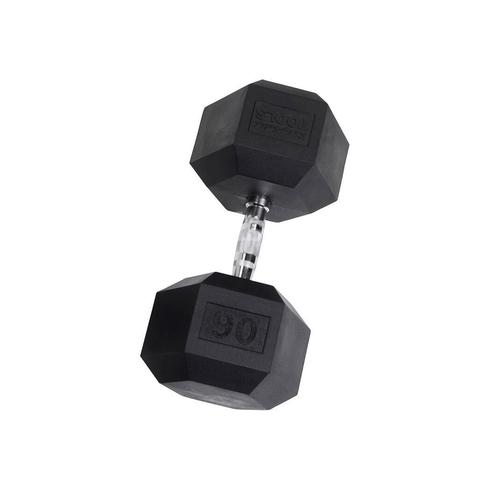 Full set of Body-Solid Rubber Coat Iron Hex Dumbbells SDR, 90 lb. 80 lb. 70 lb. 60 lb.